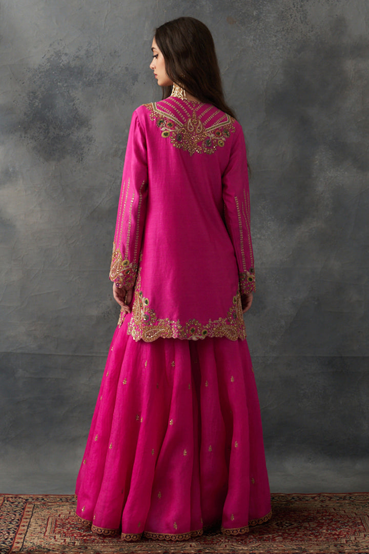 Fuchsia Pink Sharara Set