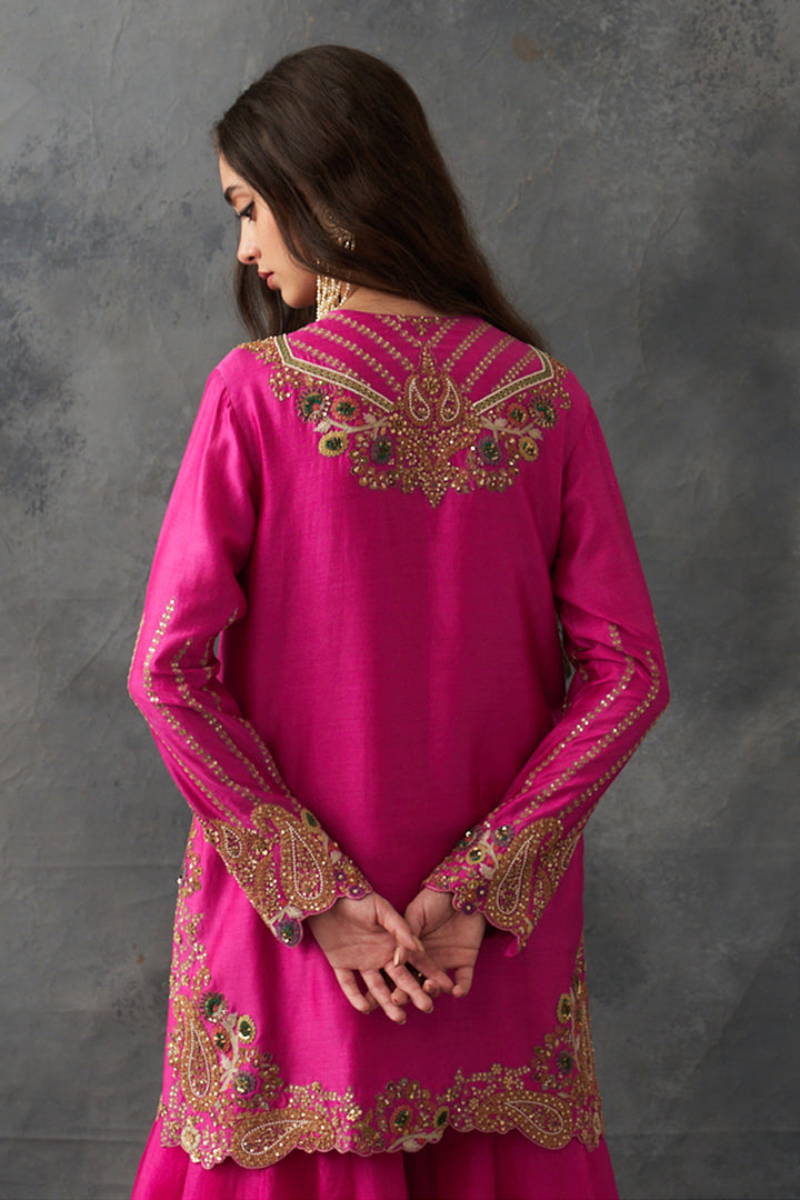 Fuchsia Pink Sharara Set