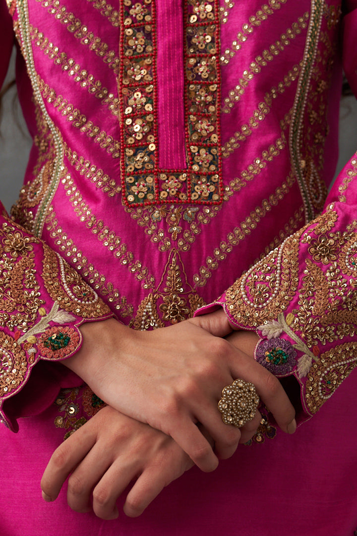 Fuchsia Pink Sharara Set