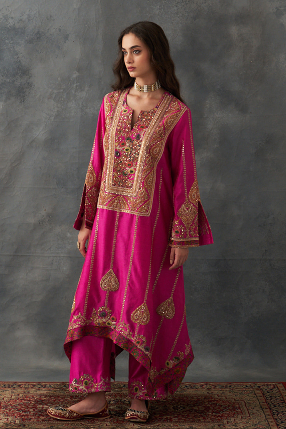 Fuchsia Pink Kurta Set