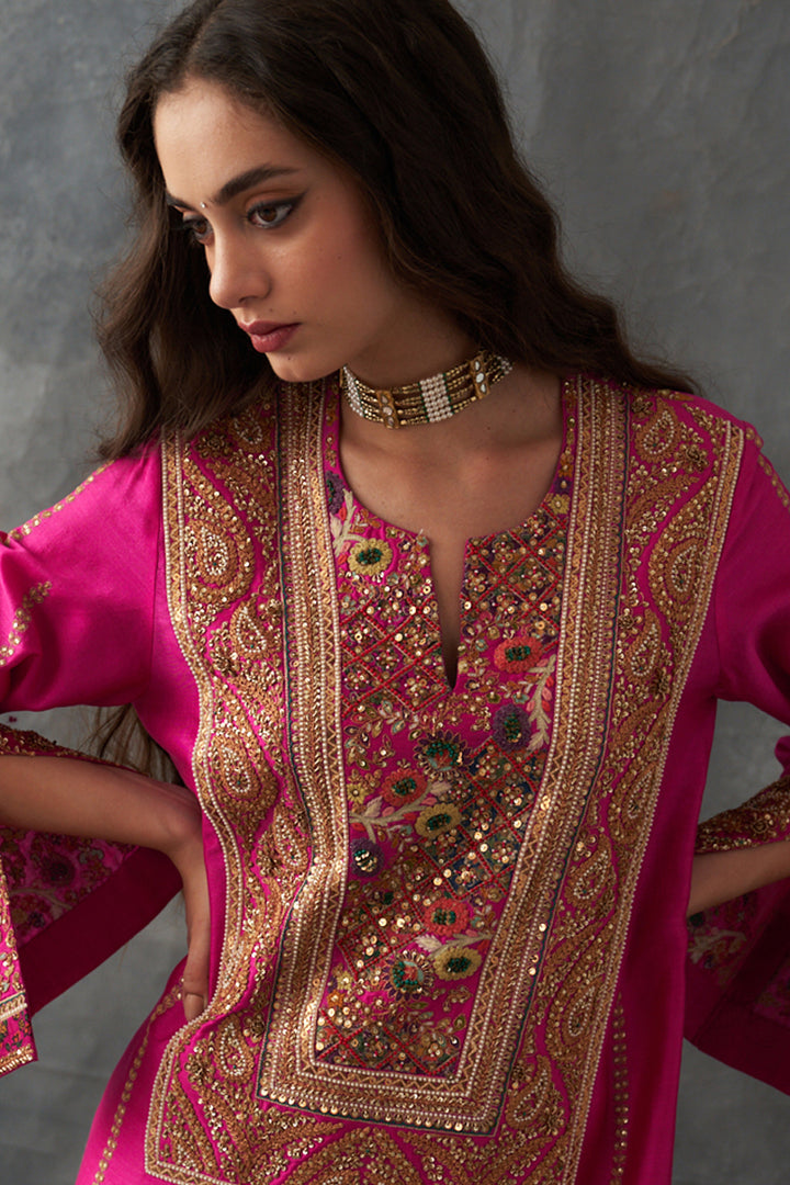 Fuchsia Pink Kurta Set