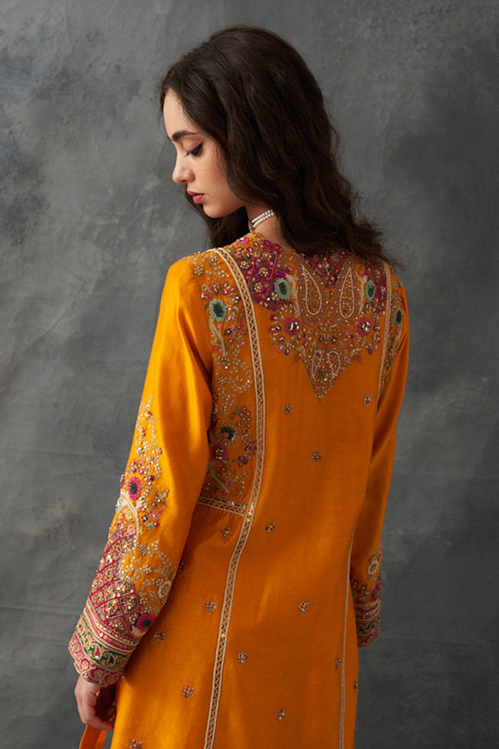Mustard Short Kurta Set