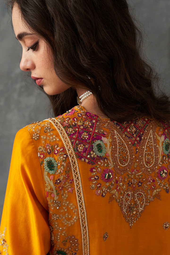 Mustard Short Kurta Set