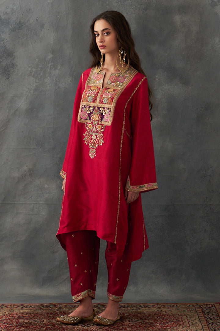 Red Kurta Set