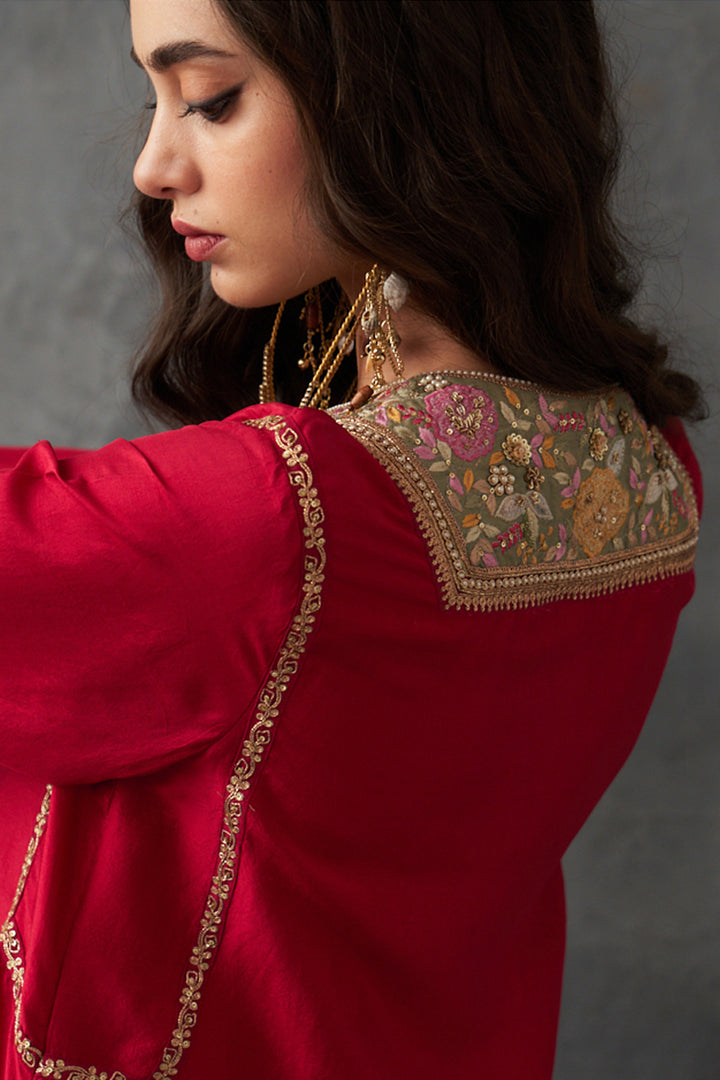 Red Kurta Set