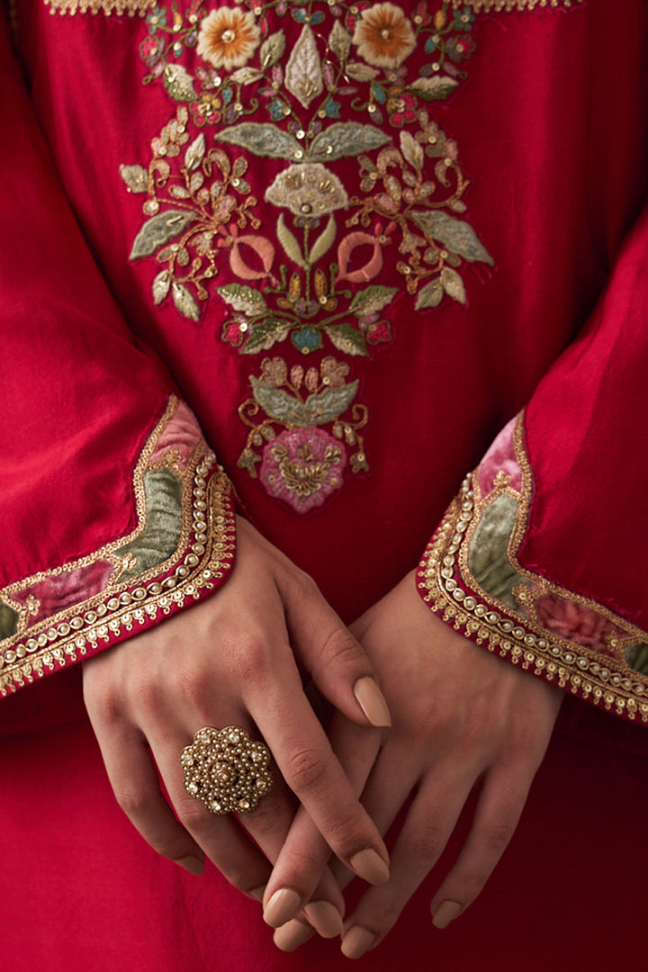 Red Kurta Set