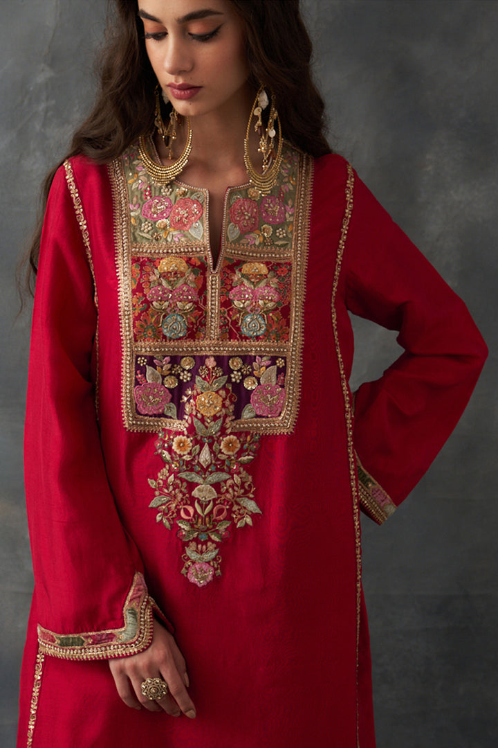 Red Kurta Set