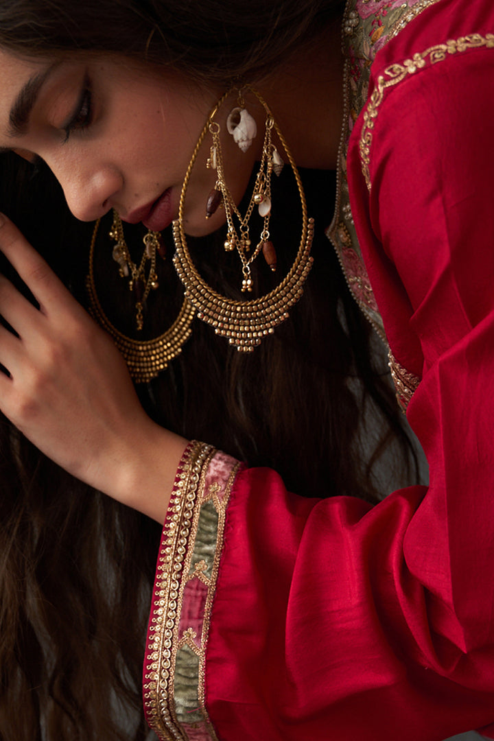 Red Kurta Set