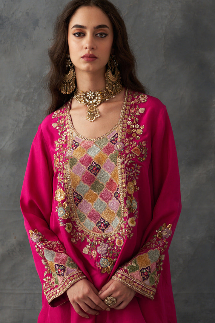 Fuchsia Pink Kurta Set