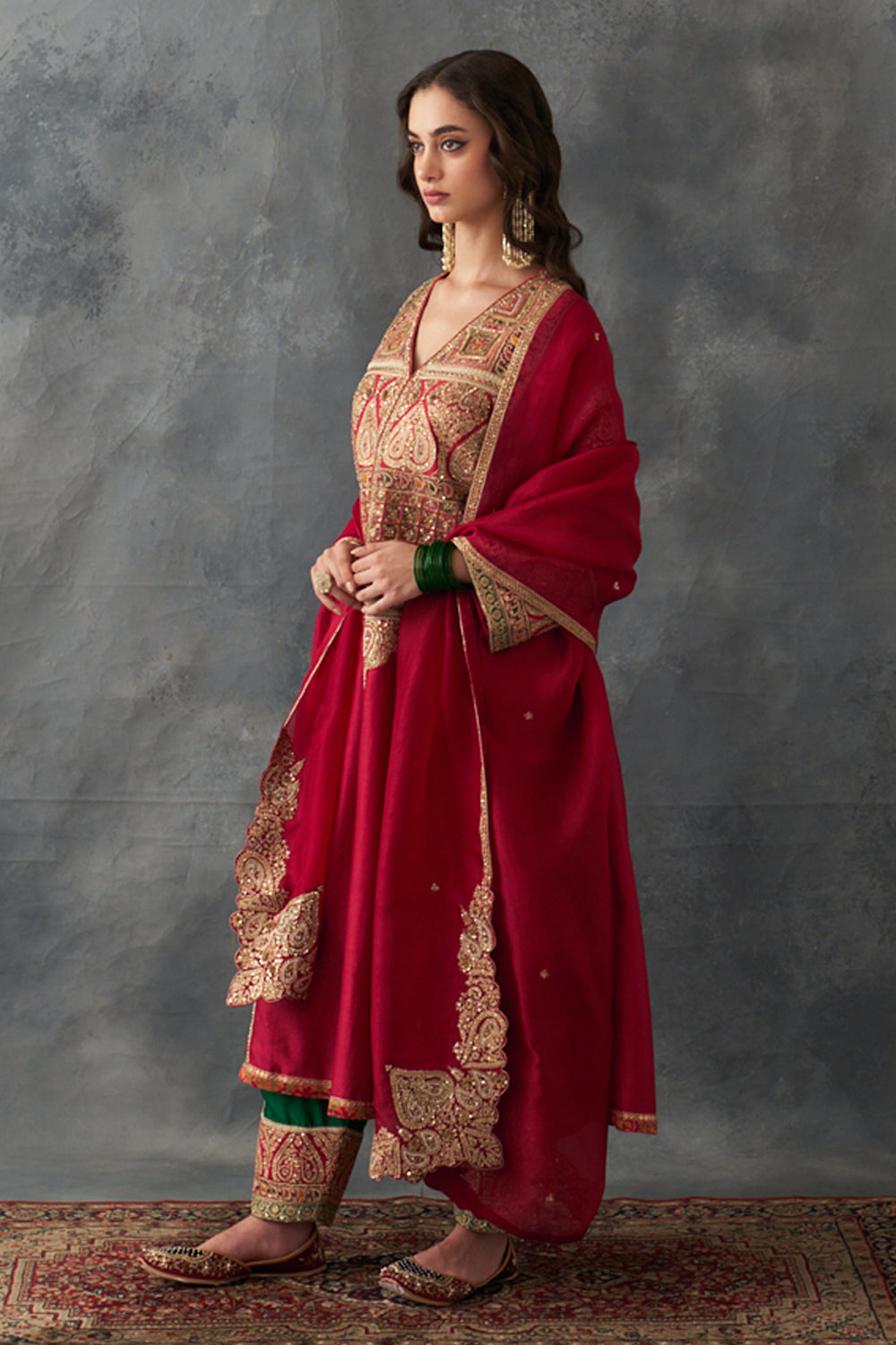 Crimson Red Kurta Set