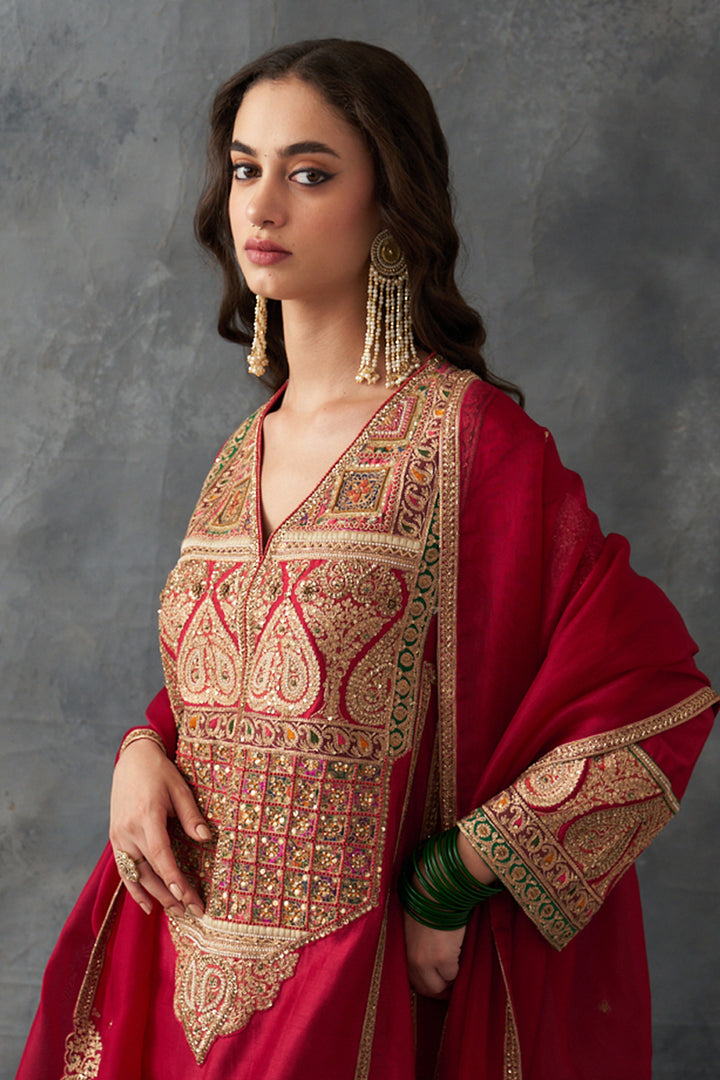 Crimson Red Kurta Set