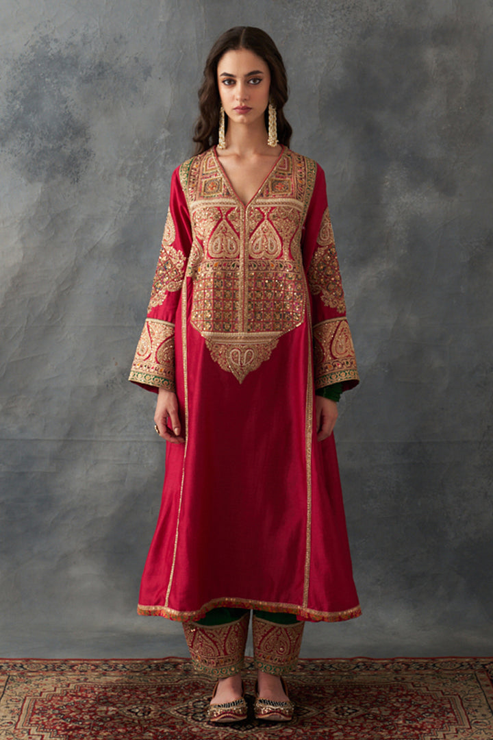 Crimson Red Kurta Set