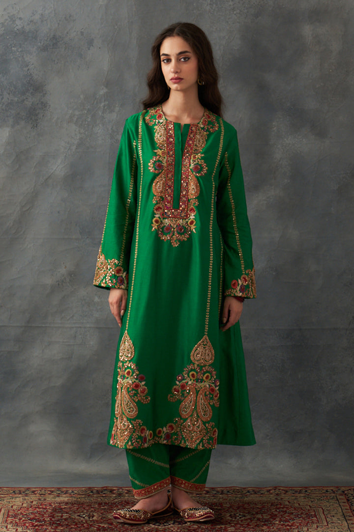 Green Kurta Set