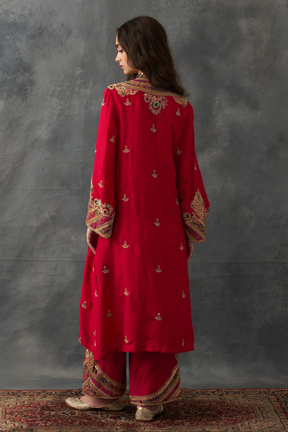 Crimson Red Kurta Set