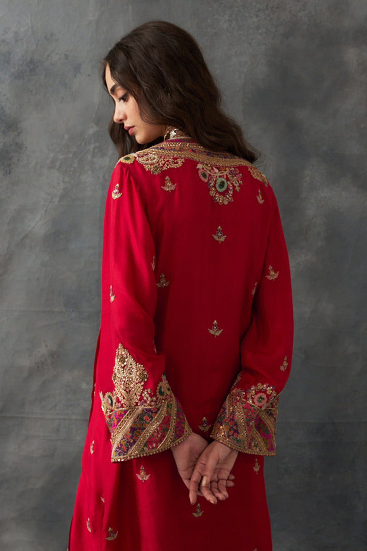 Crimson Red Kurta Set