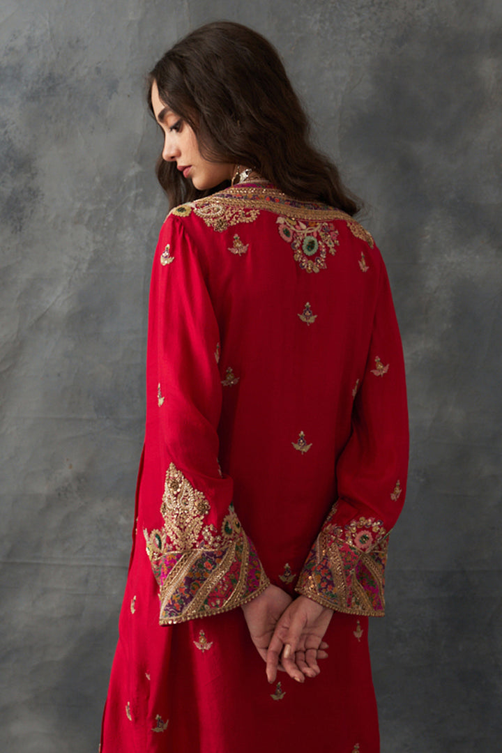 Crimson Red Kurta Set