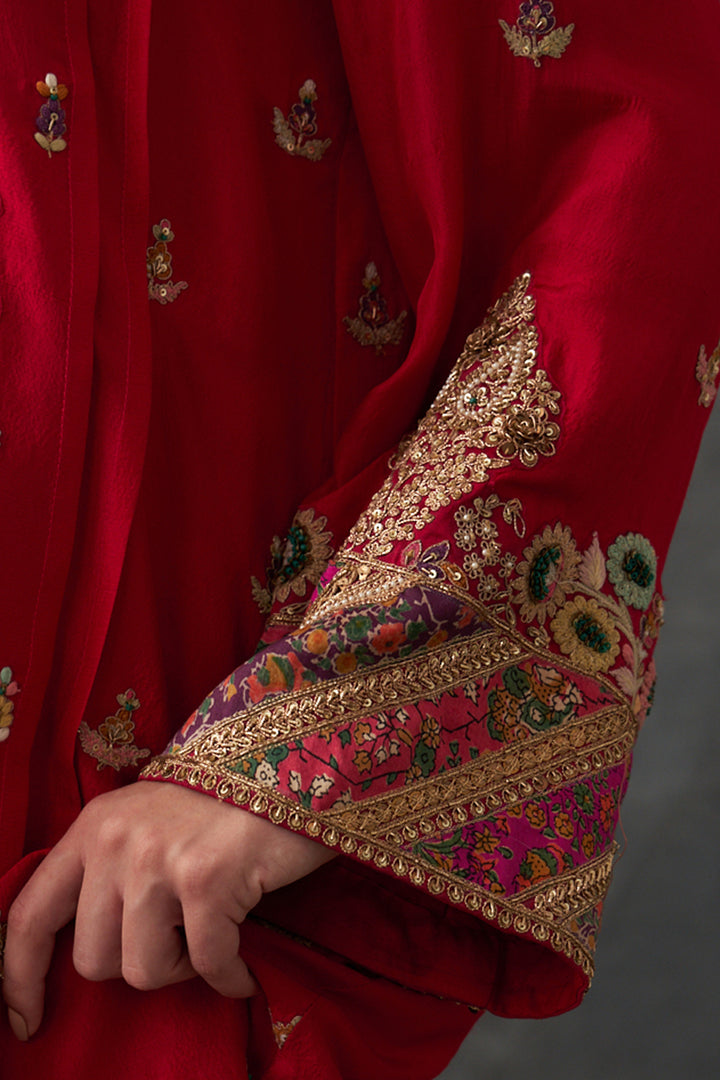 Crimson Red Kurta Set