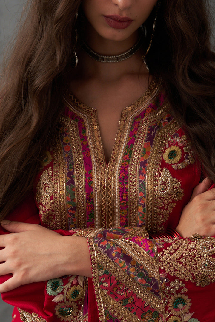 Crimson Red Kurta Set