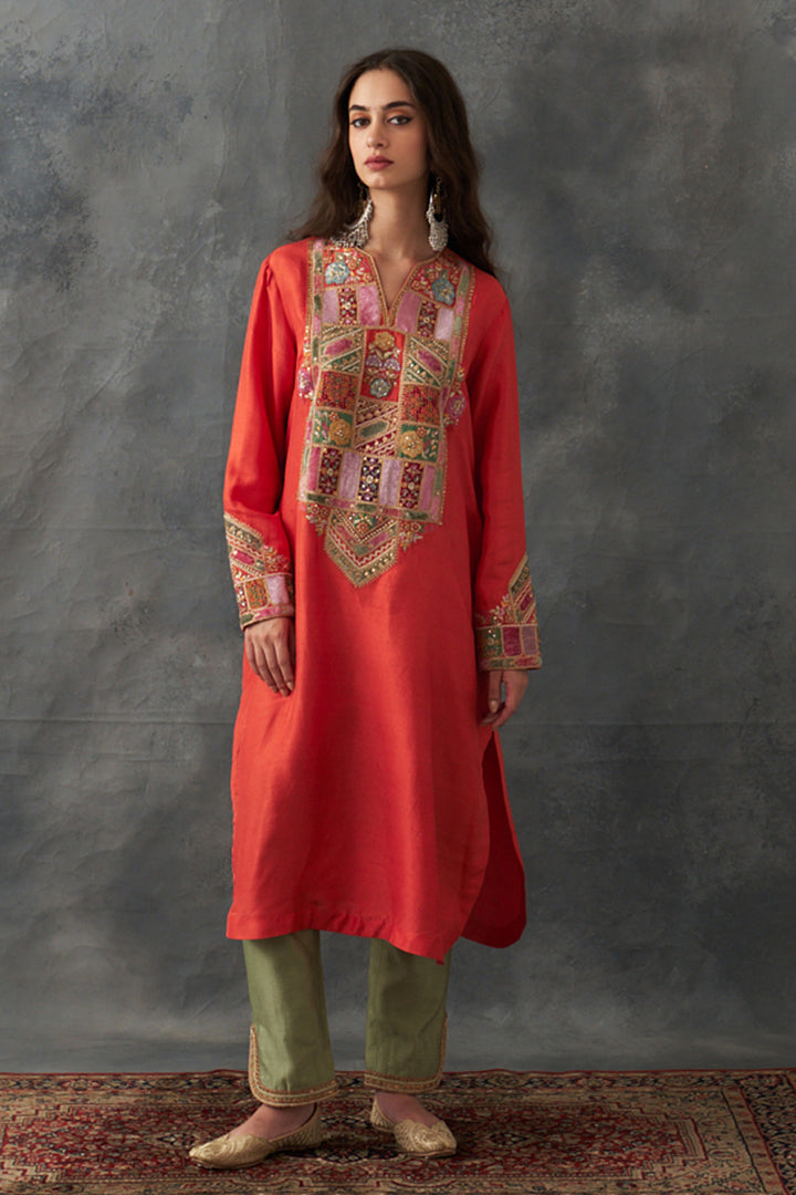 Rust Kurta Set