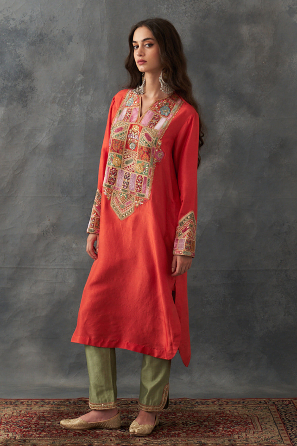 Rust Kurta Set