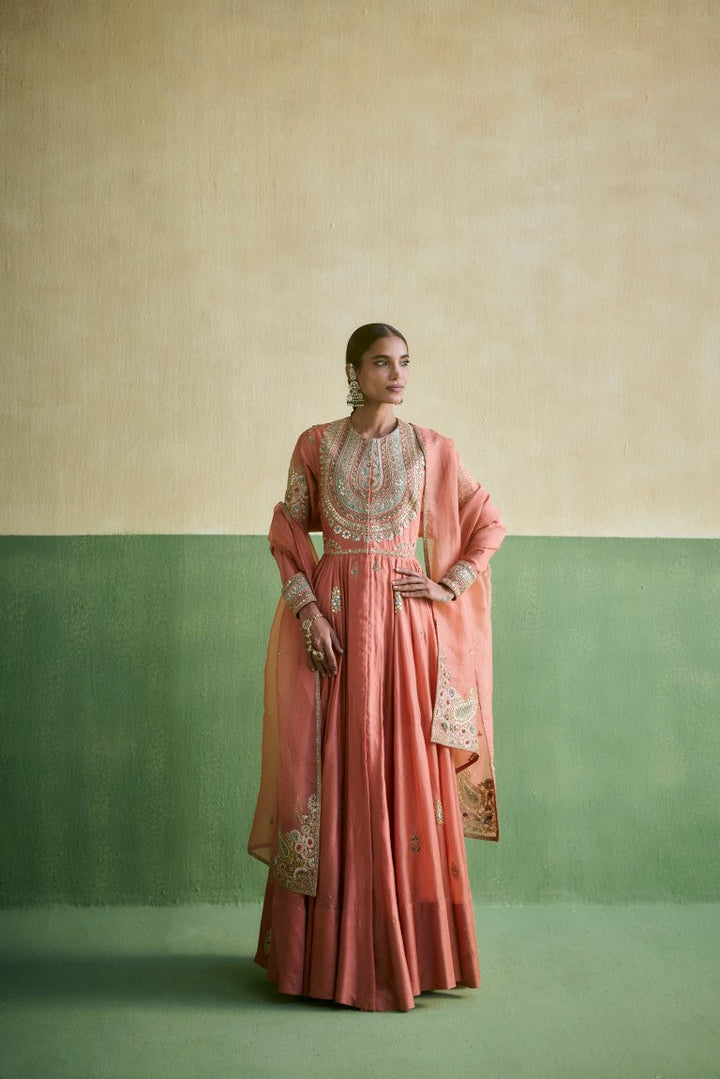 Anarkali With Organza Dupatta