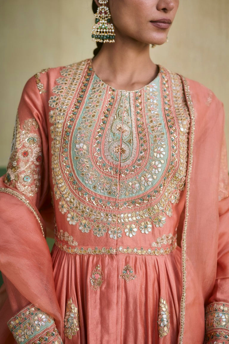 Anarkali With Organza Dupatta