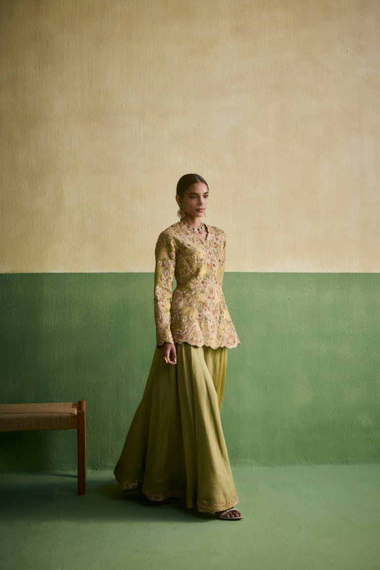 Peplum Sharara Set