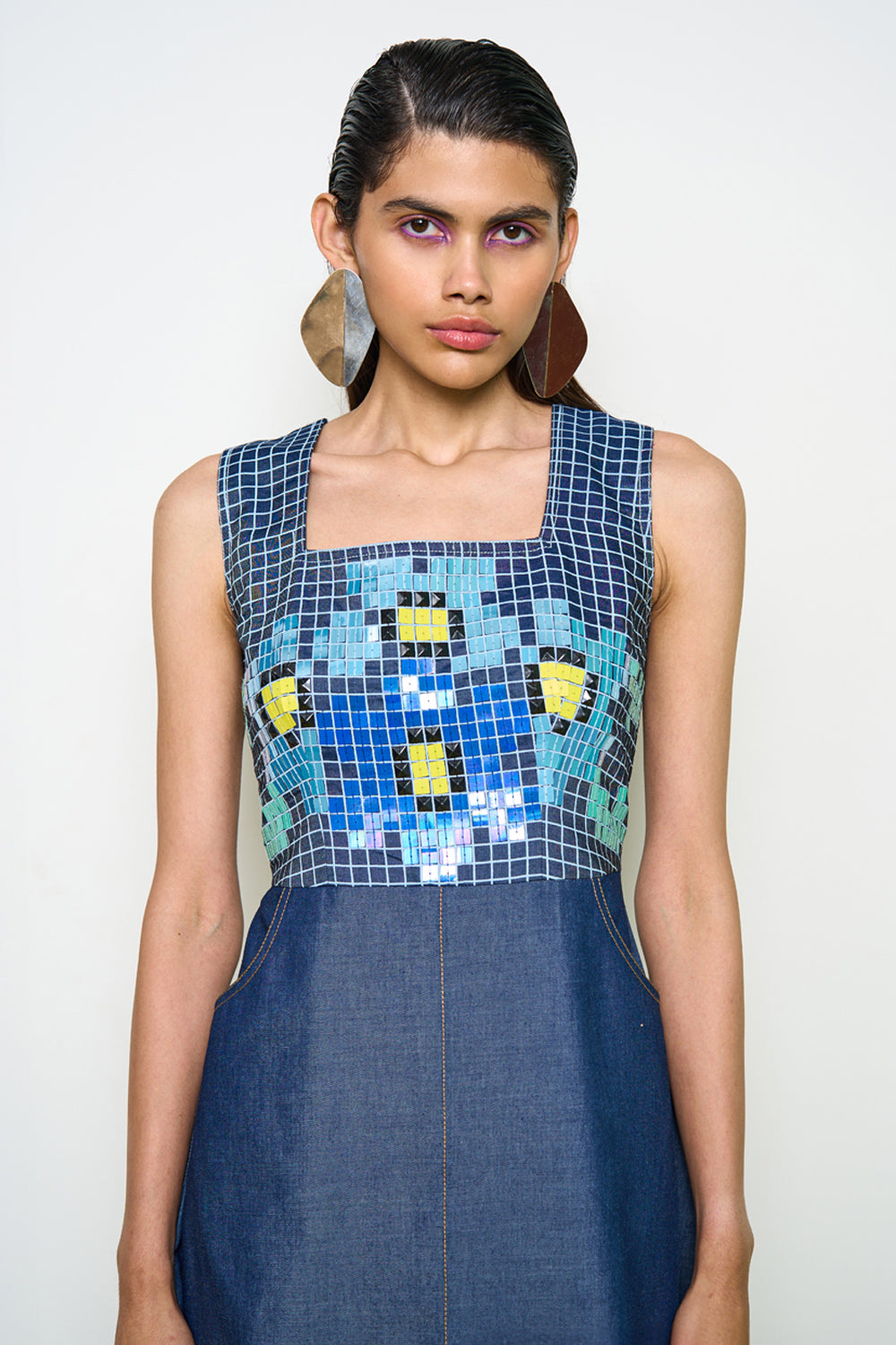 Buy krishnvatika Denim Co. Women's Denim Skater Maxi Dress (Small, Light  Blue) at Amazon.in