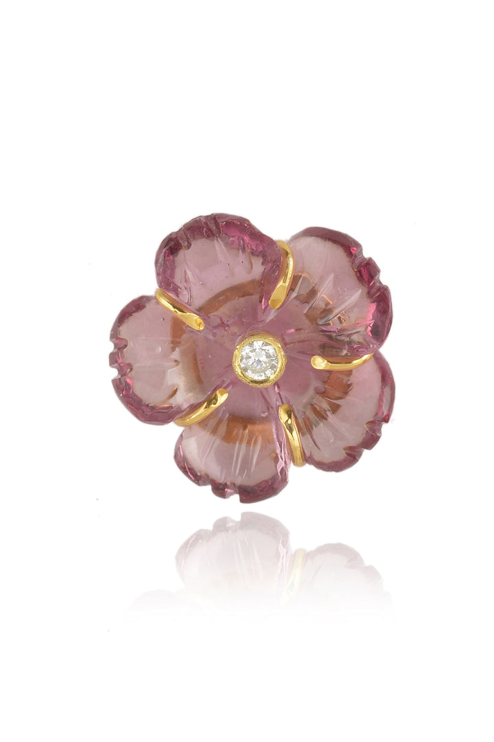 Mini Pink Floral Studs