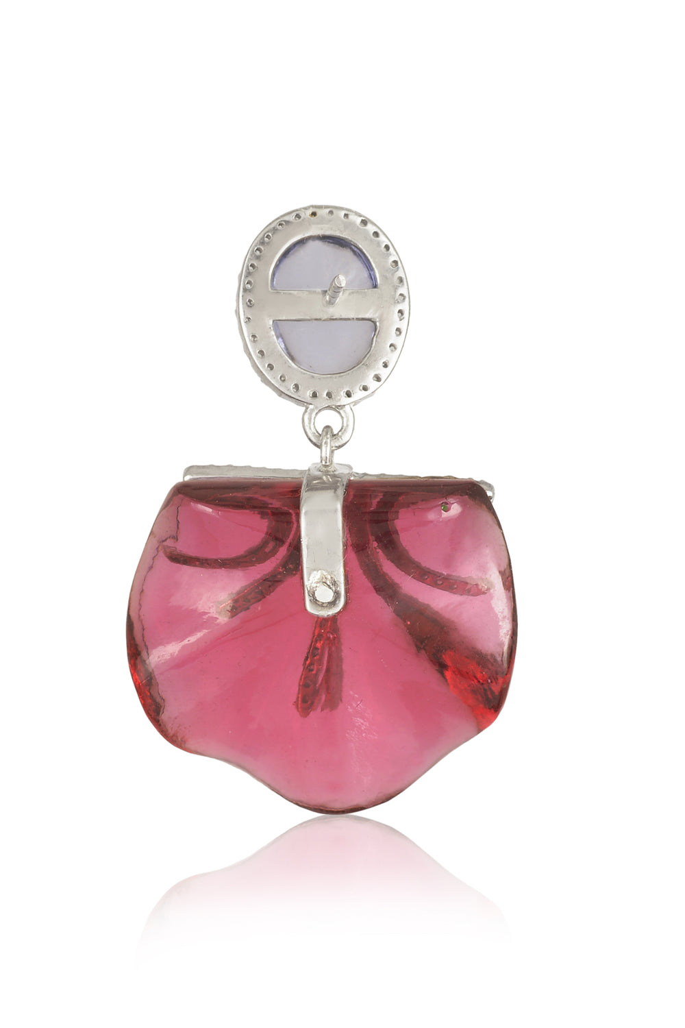 Pink Half Bloom Earrings