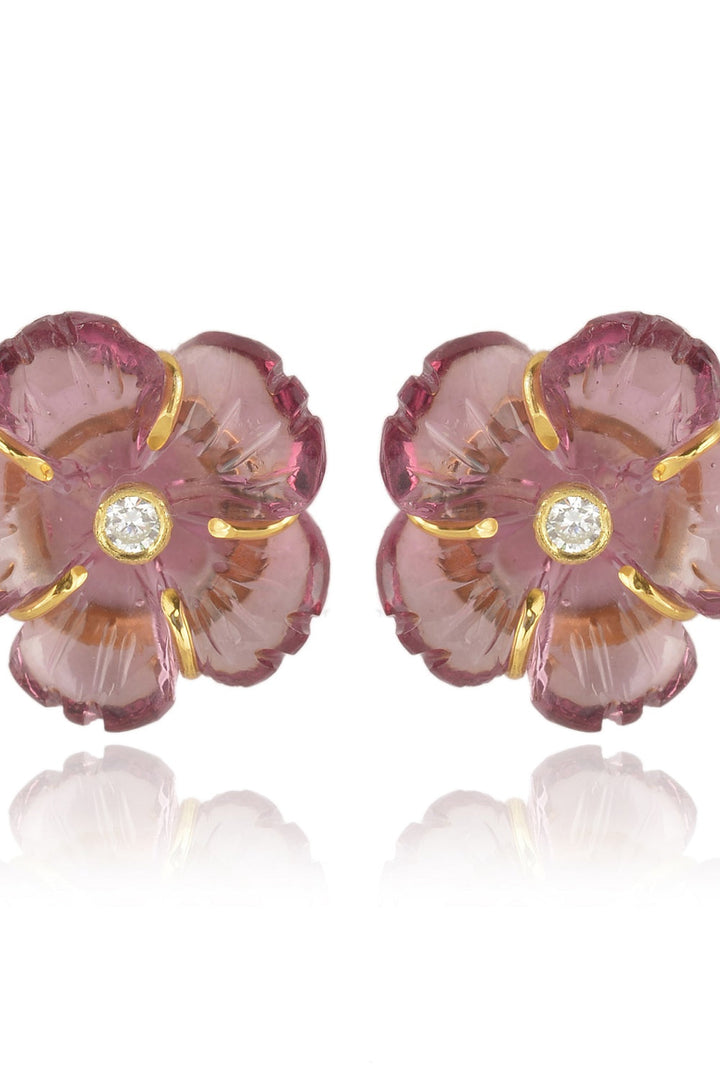 Mini Mint Green Floral Studs