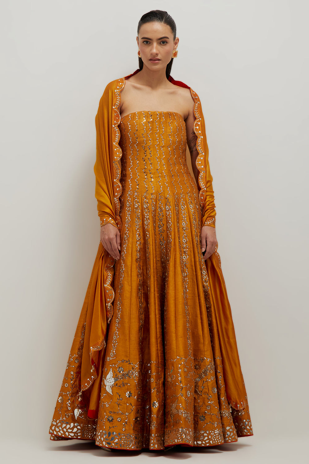 Sarso Off Shoulder Anarkali