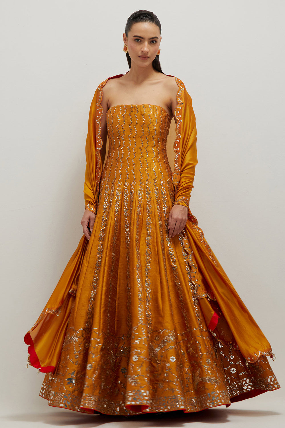Sarso Off Shoulder Anarkali