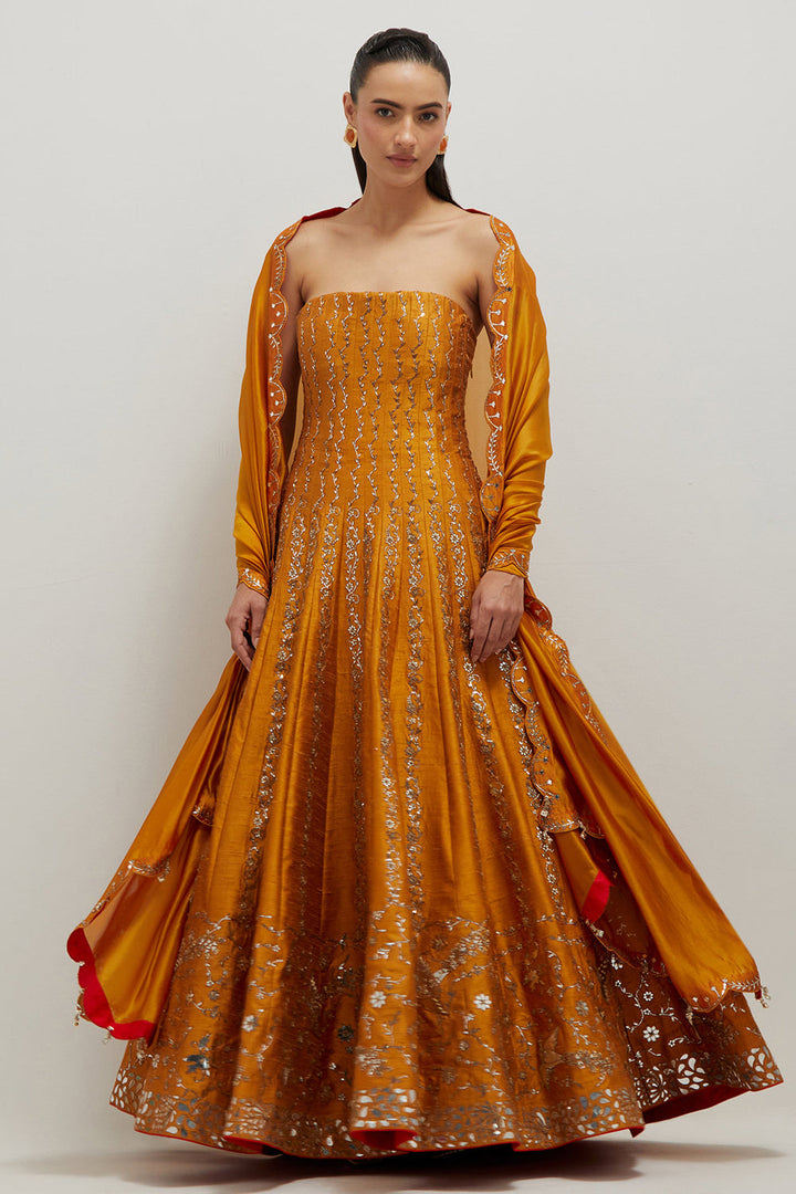 Sarso Off Shoulder Anarkali
