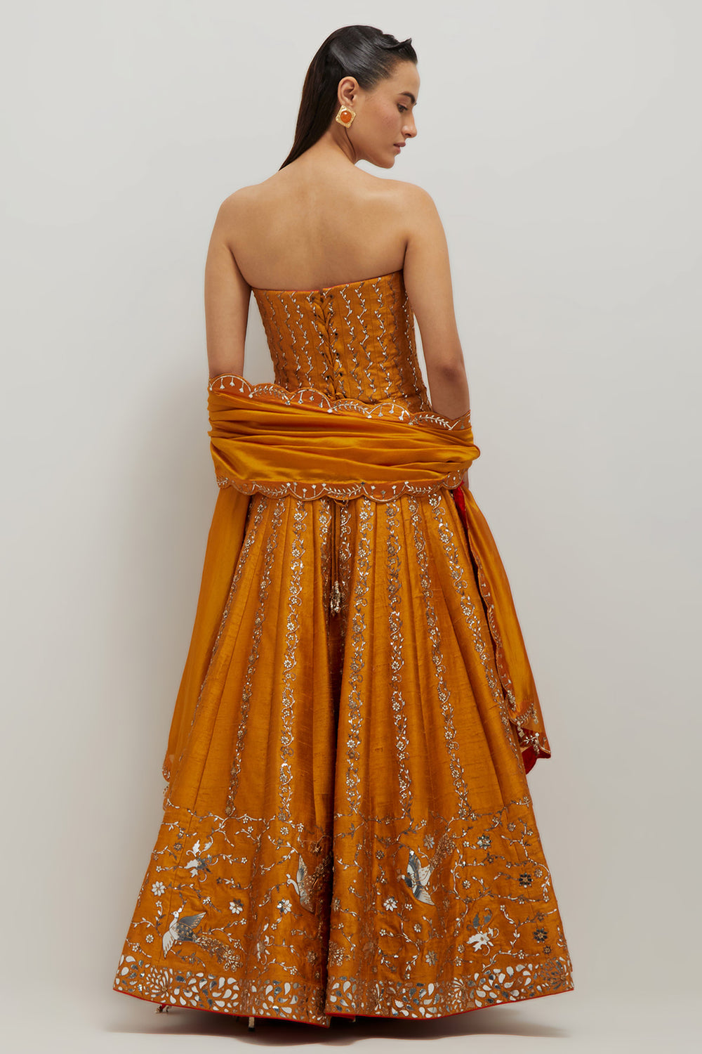 Sarso Off Shoulder Anarkali