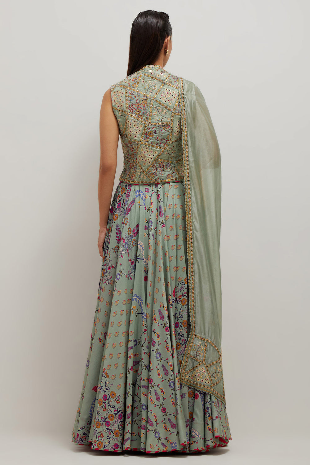 Moh waistcoat Lehenga Set