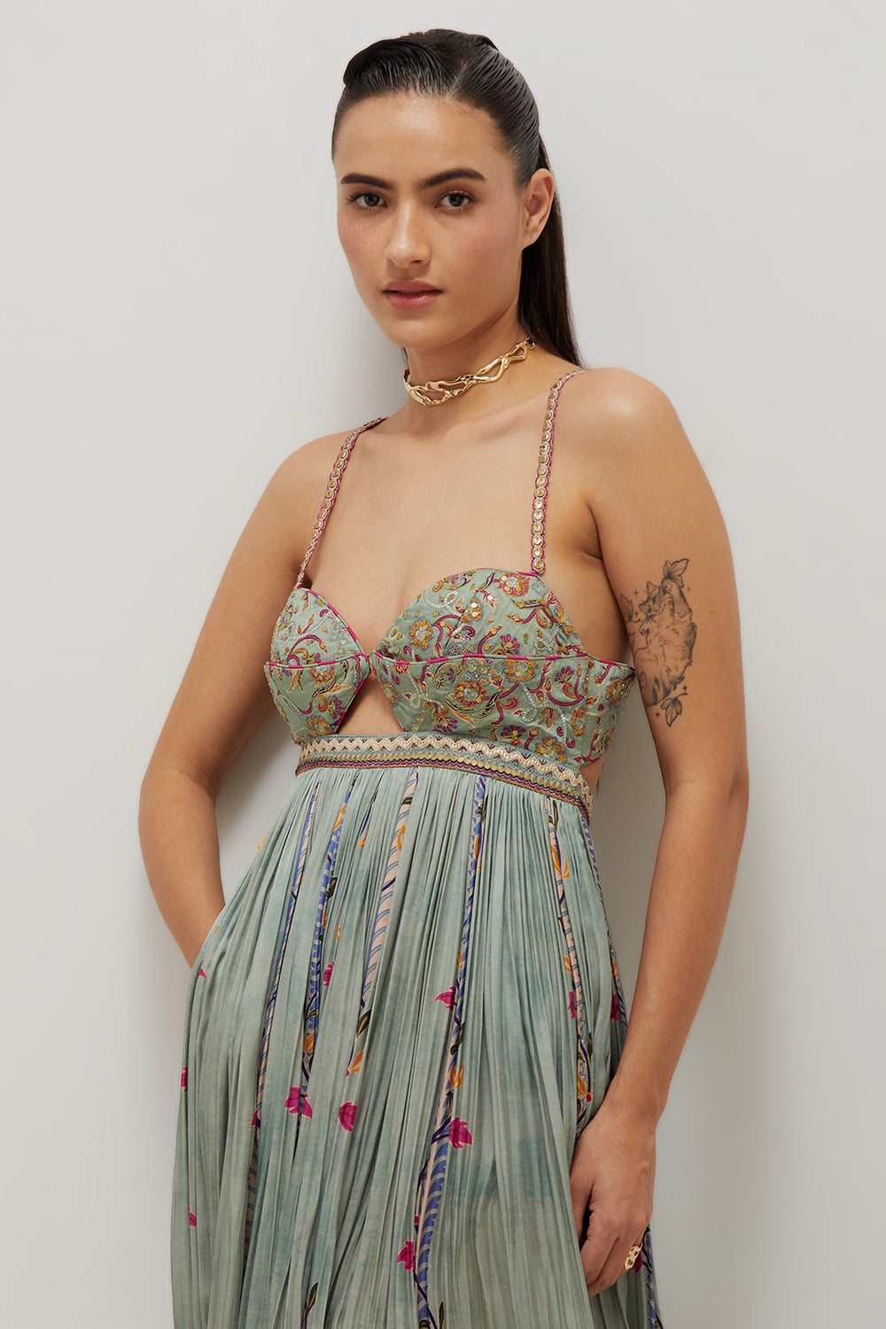 Sage Bralette Maxi Dress