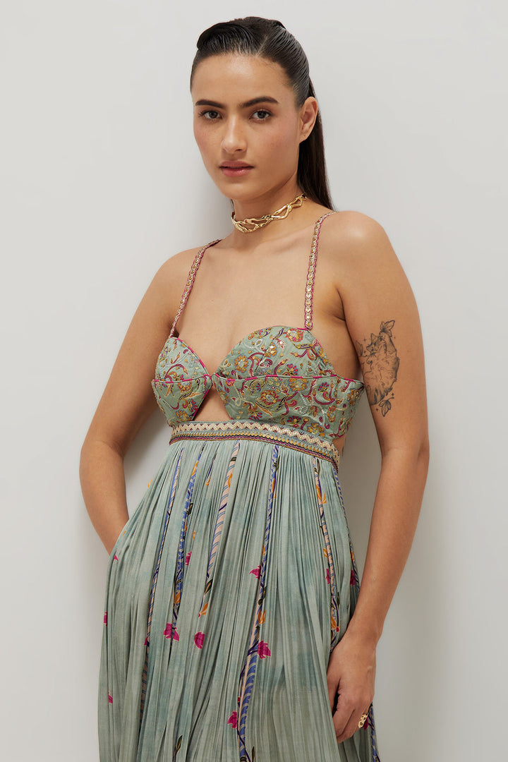 Sage Bralette Maxi Dress