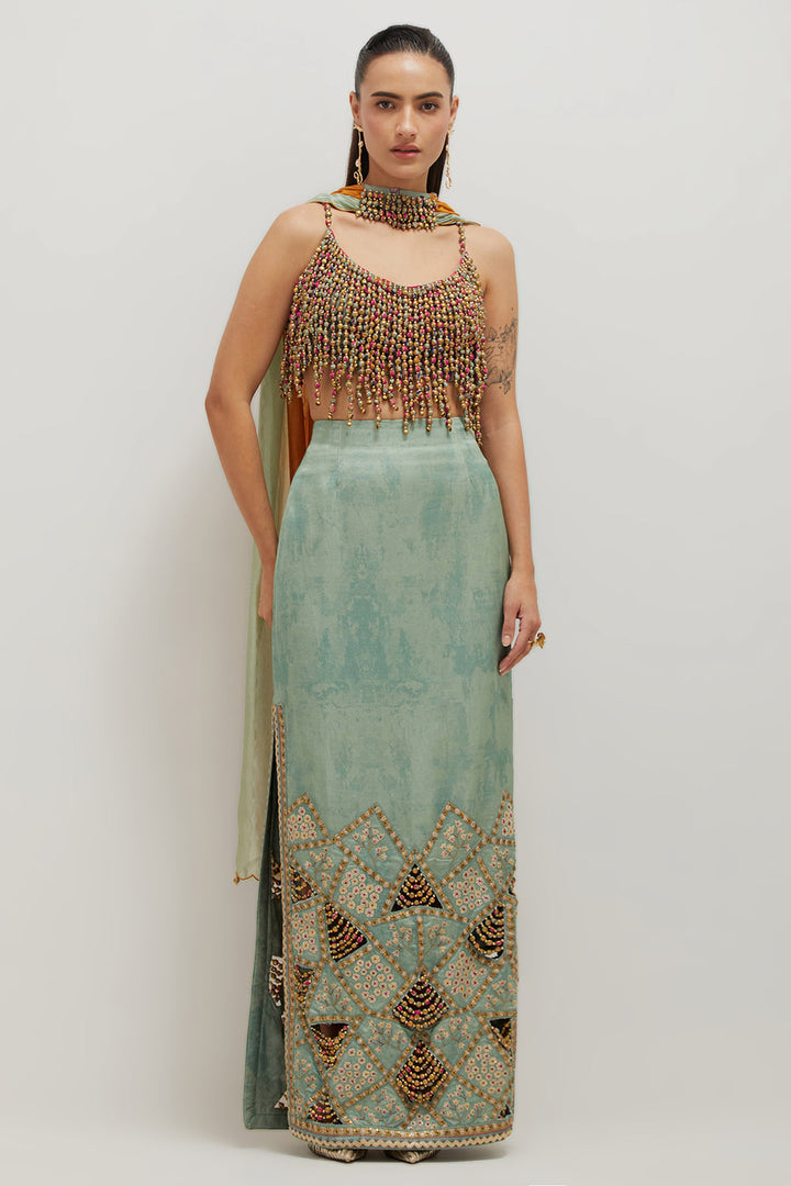 Sage Pencil Skirt Set