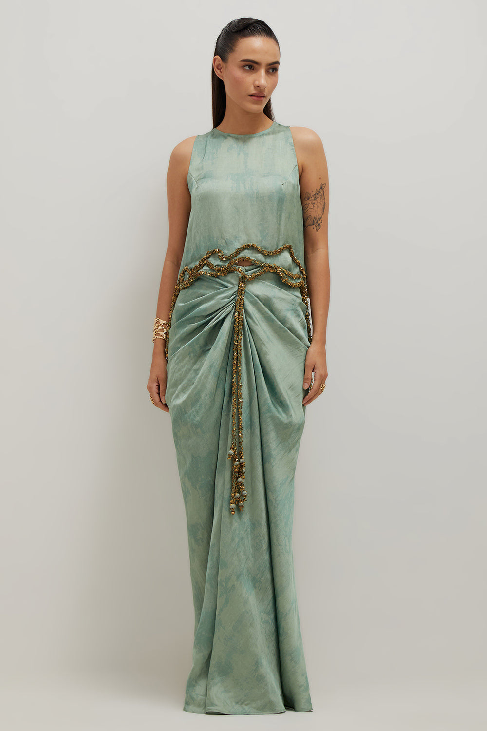 Sage Top And Skirt