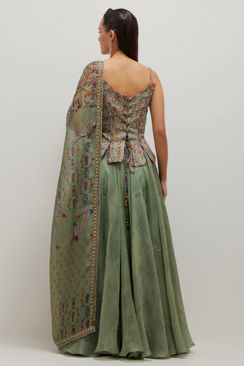 Moh Corset Lehenga Set