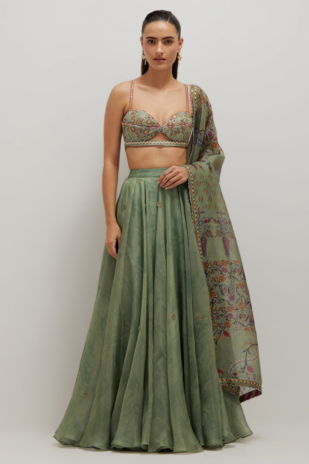 Moh Bralette Lehenga Set