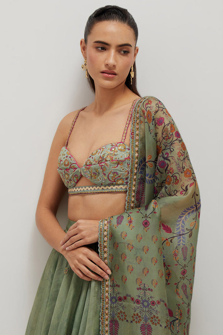 Moh Bralette Lehenga Set