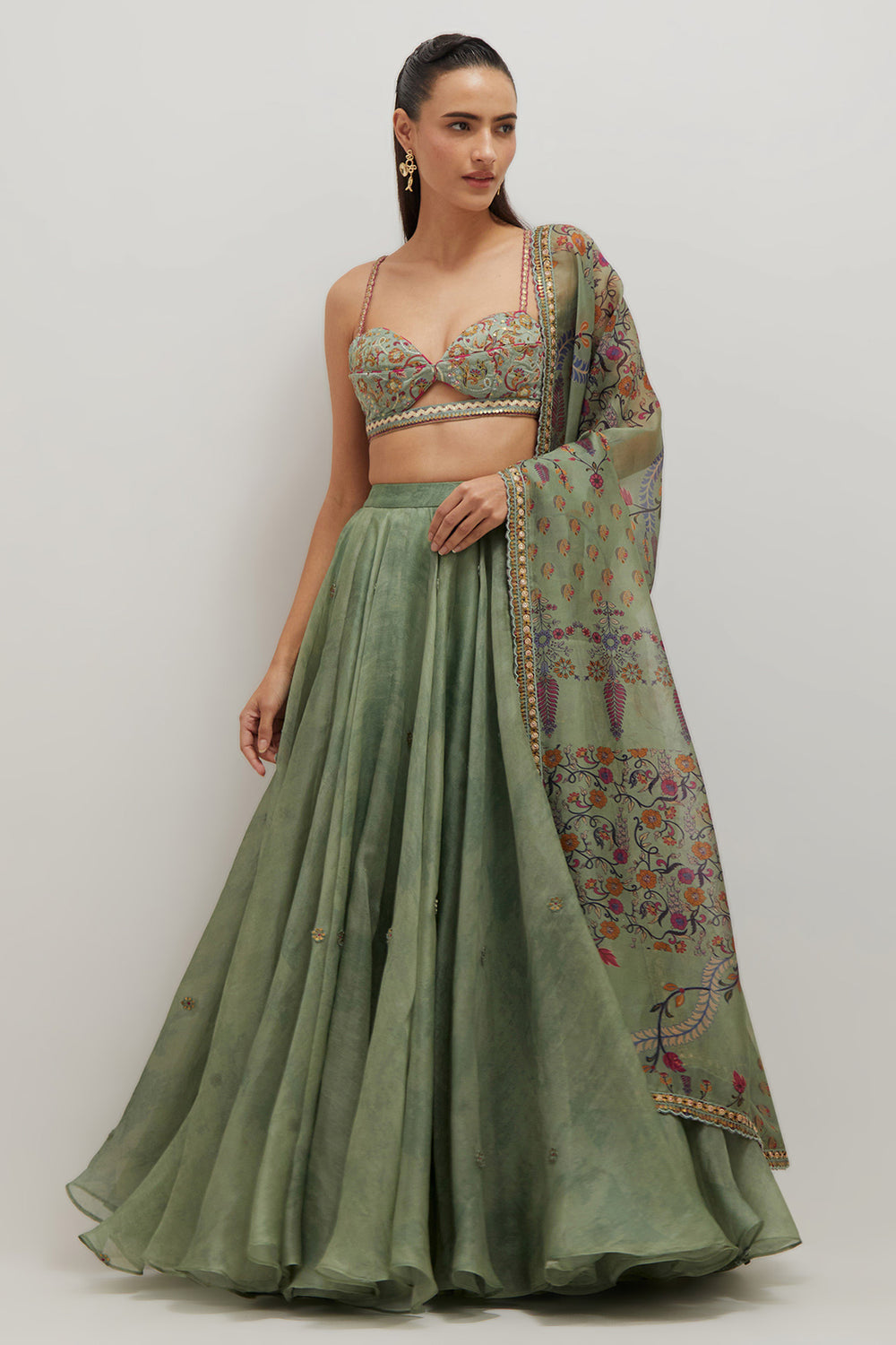 Moh Bralette Lehenga Set