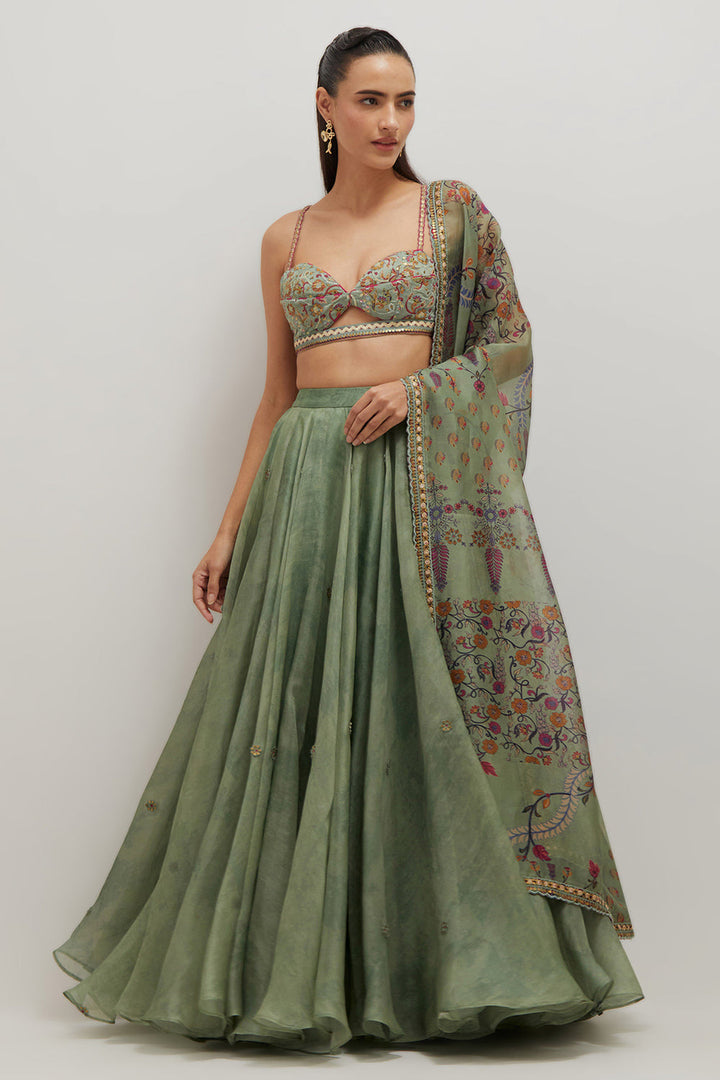 Moh Bralette Lehenga Set