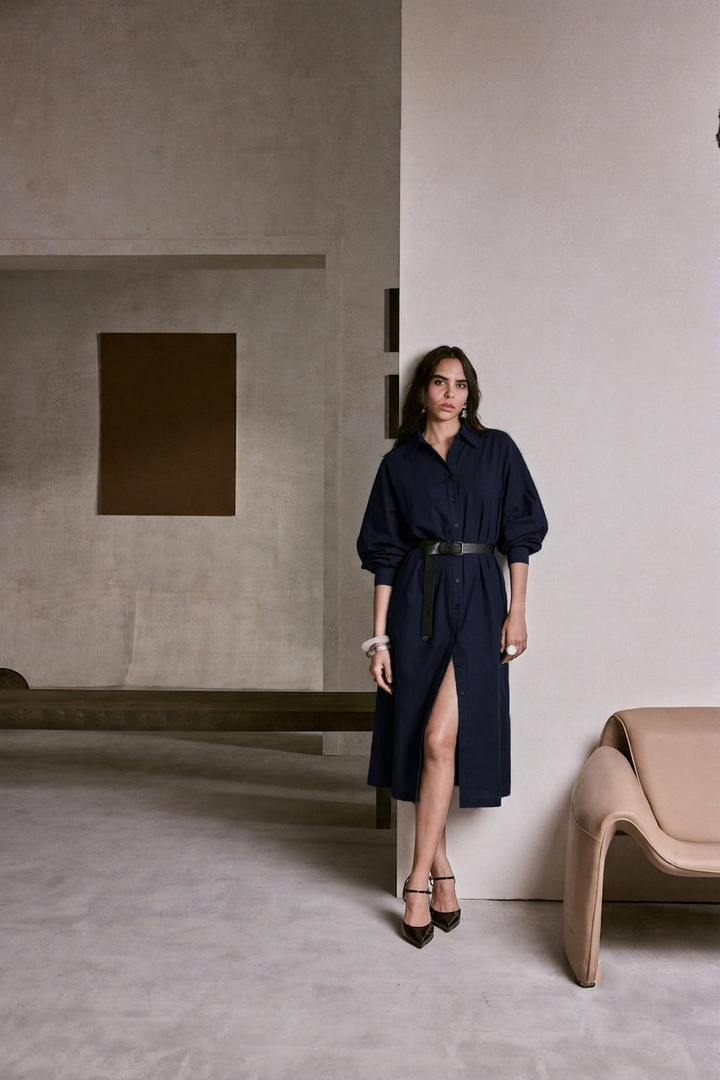 Rima Dress Navy Blue