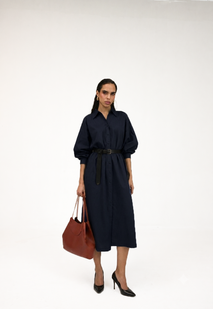 Rima Dress Navy Blue