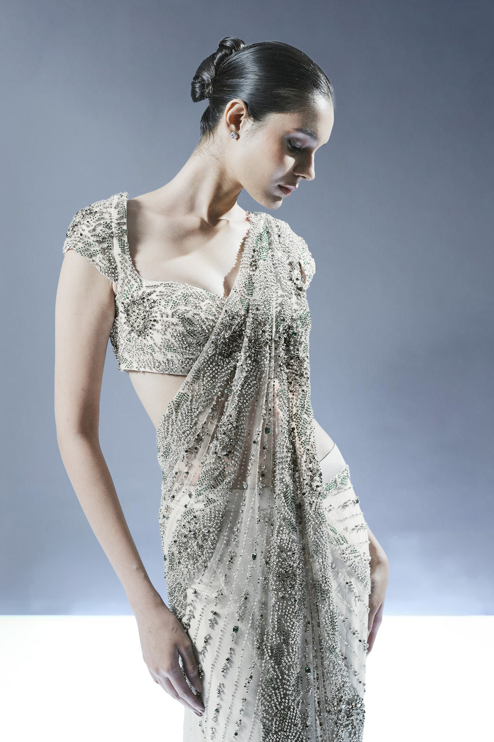 Aurora Cascade Saree