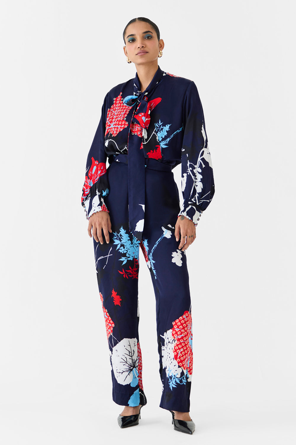 Royal Ikigai Knot Shirt& Trousers Co-ord