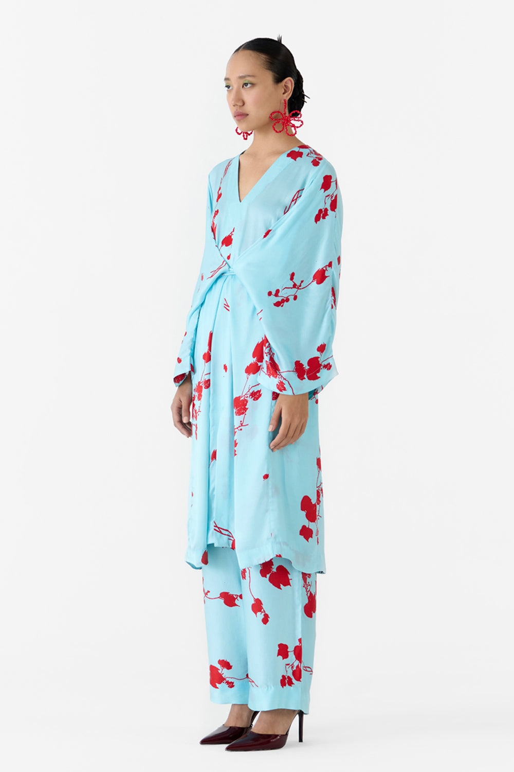 Baby Sakura Kimono Dress & Pants Co-ord